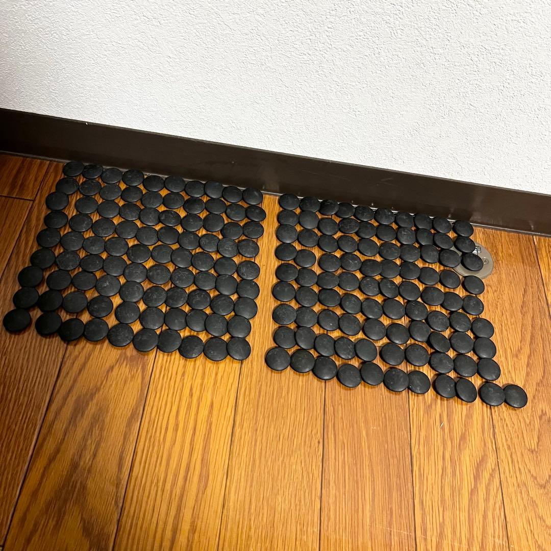 【高級セット】国産 極厚 囲碁 本榧 ヘソ 脚付き 蛤碁石 那智黒