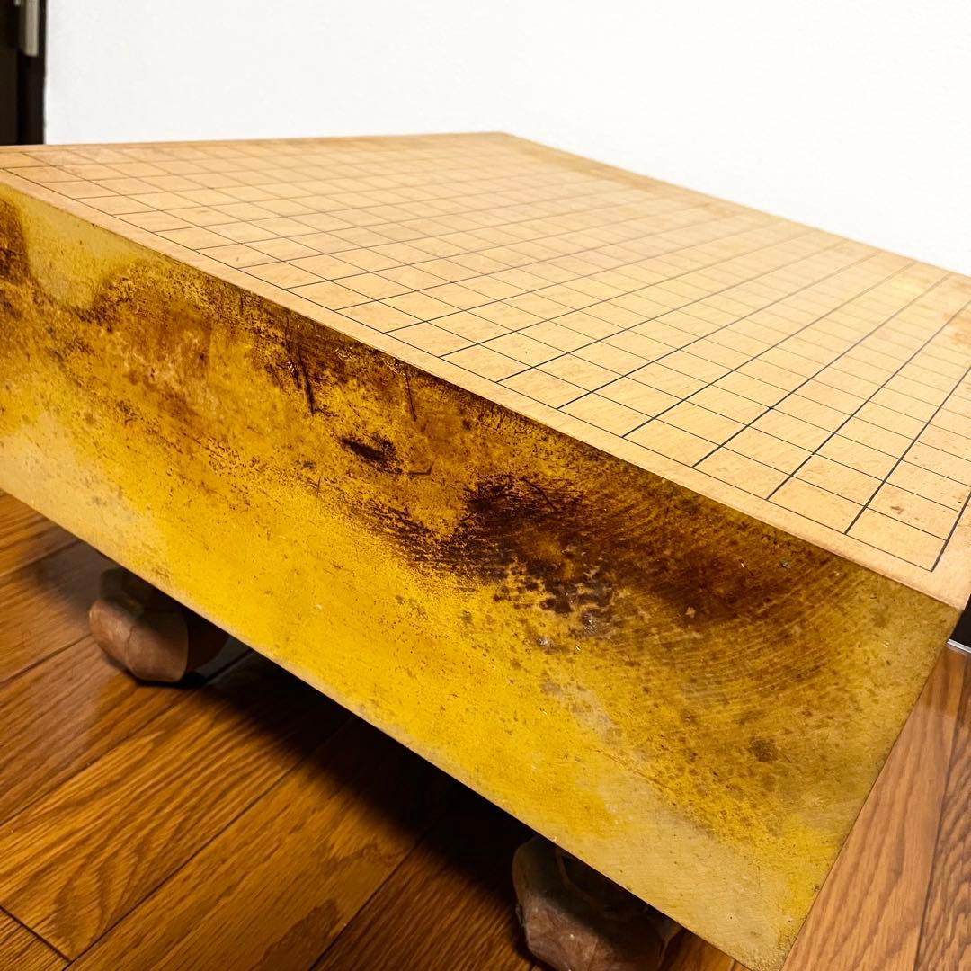 【高級セット】国産 極厚 囲碁 本榧 ヘソ 脚付き 蛤碁石 那智黒