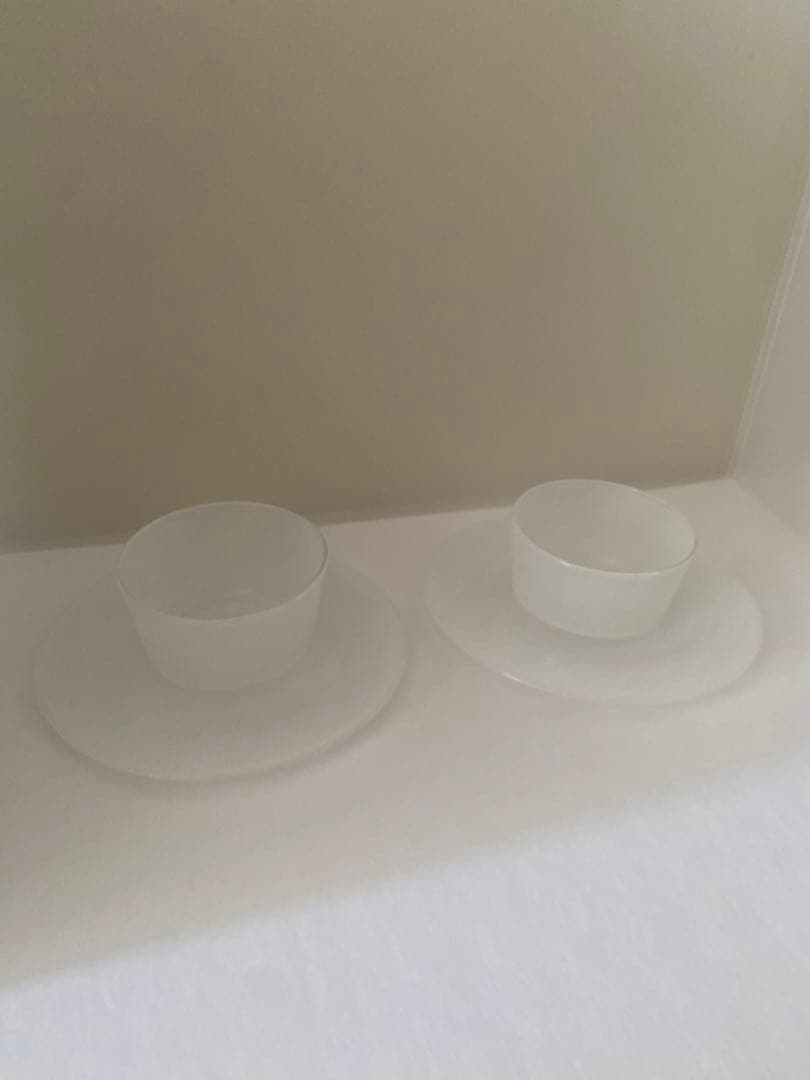 辻和美　乳白色　プレート 2点セット