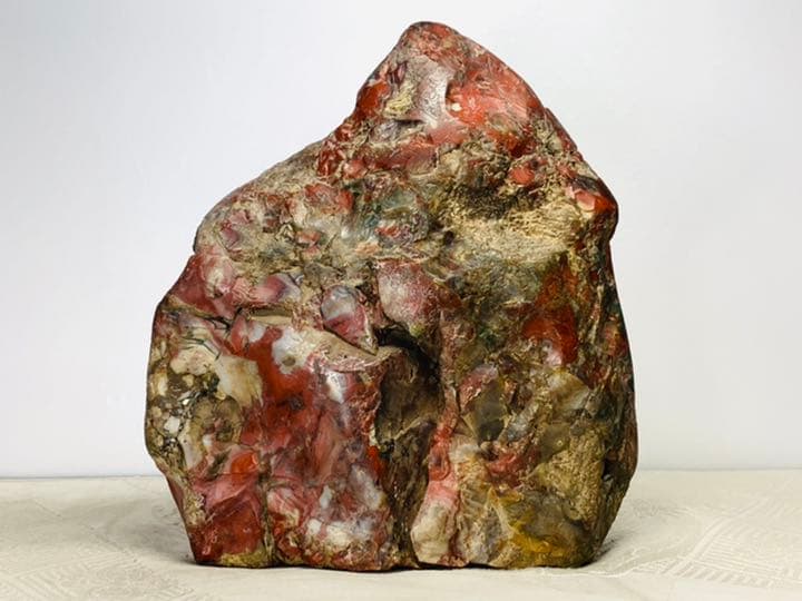 3709 佐渡錦紅石 佐渡赤玉石   3.86kg 水石 盆栽 盆石 鑑賞石