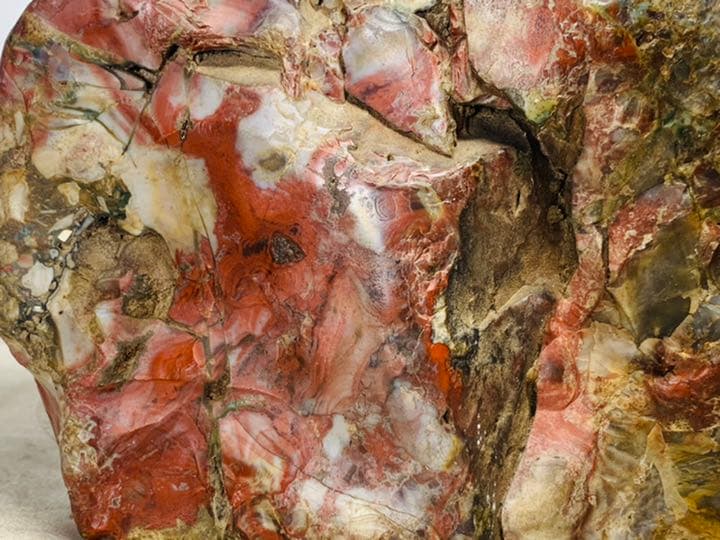 3709 佐渡錦紅石 佐渡赤玉石   3.86kg 水石 盆栽 盆石 鑑賞石