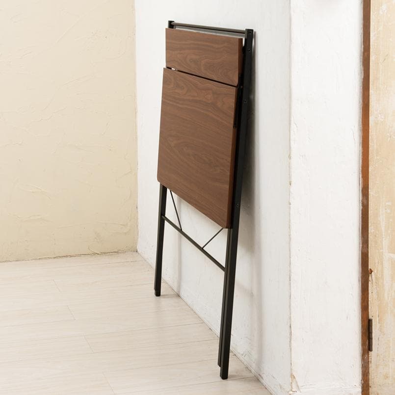 《新品・送料無料》幅80cm◎棚付折りたたみワークデスク テーブル　木目