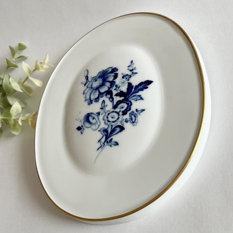 マイセン MEISSEN 陶板 プラーク ブルーフラワー 花