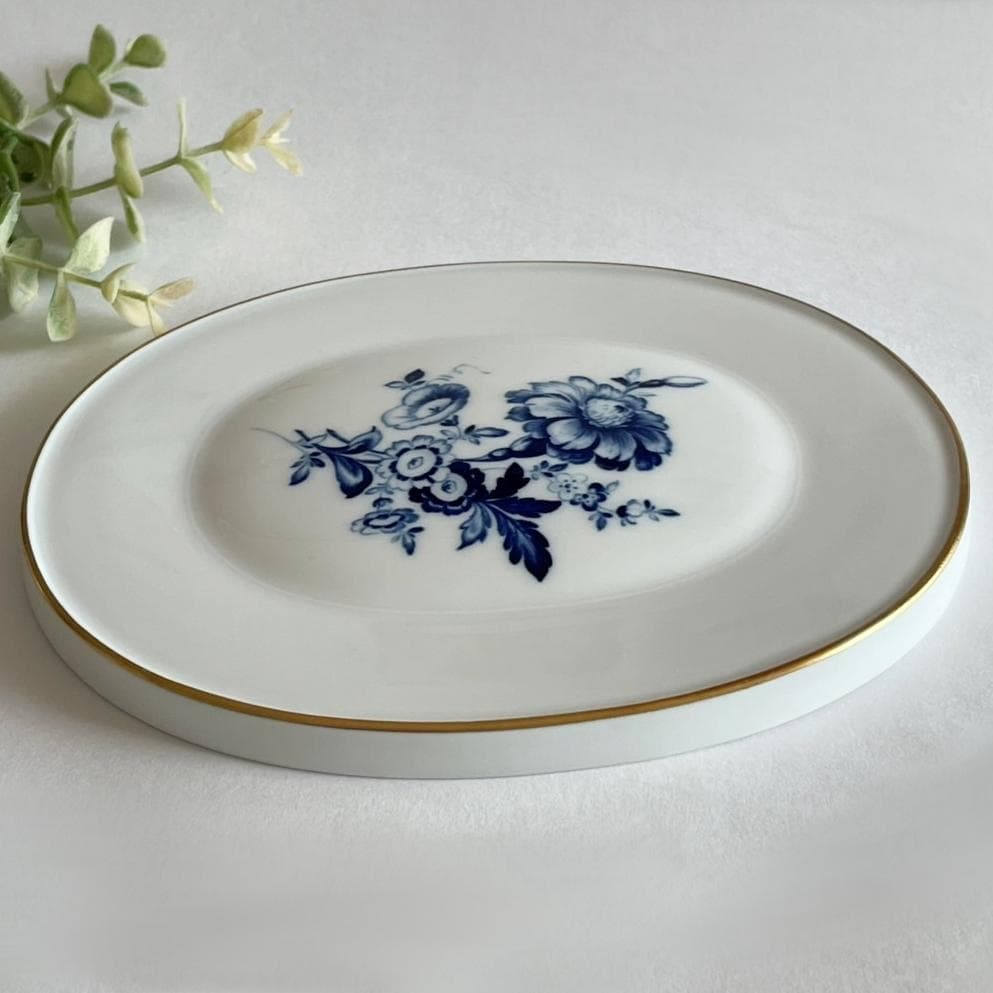 マイセン MEISSEN 陶板 プラーク ブルーフラワー 花