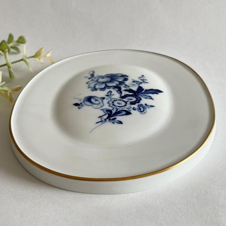 マイセン MEISSEN 陶板 プラーク ブルーフラワー 花