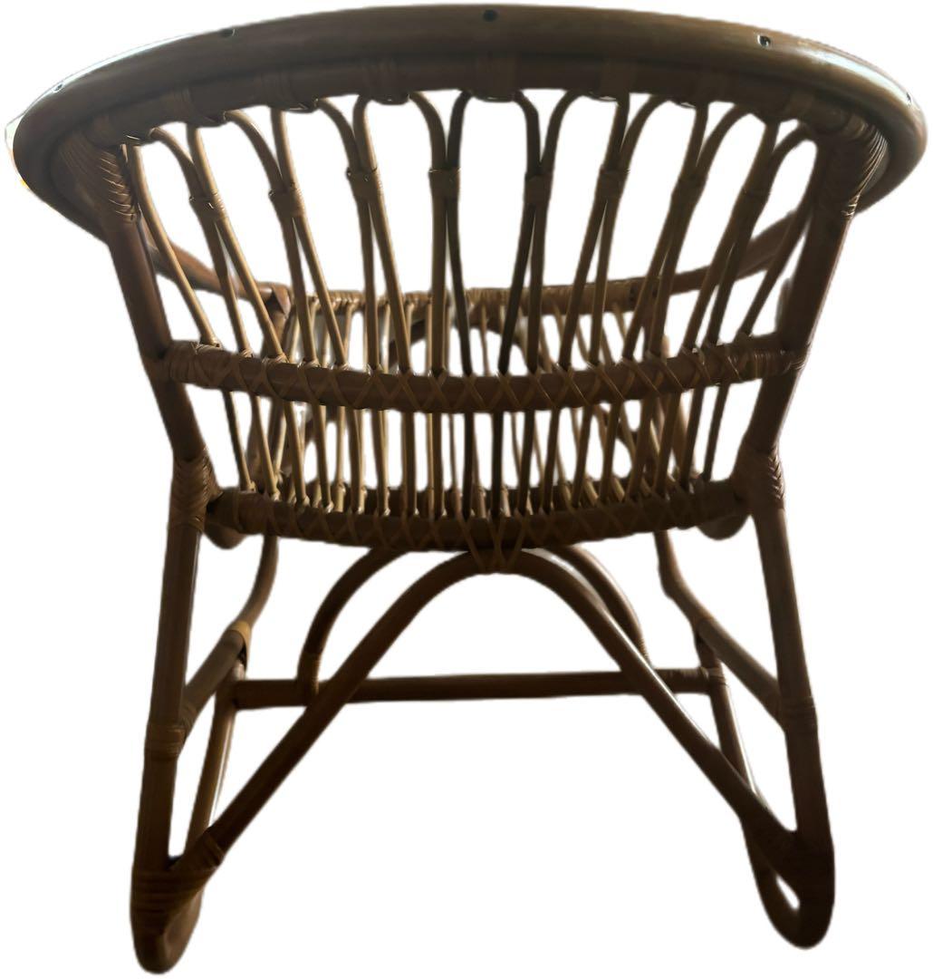 アンティーク！ラタン　ラウンド　チェア　椅子　藤