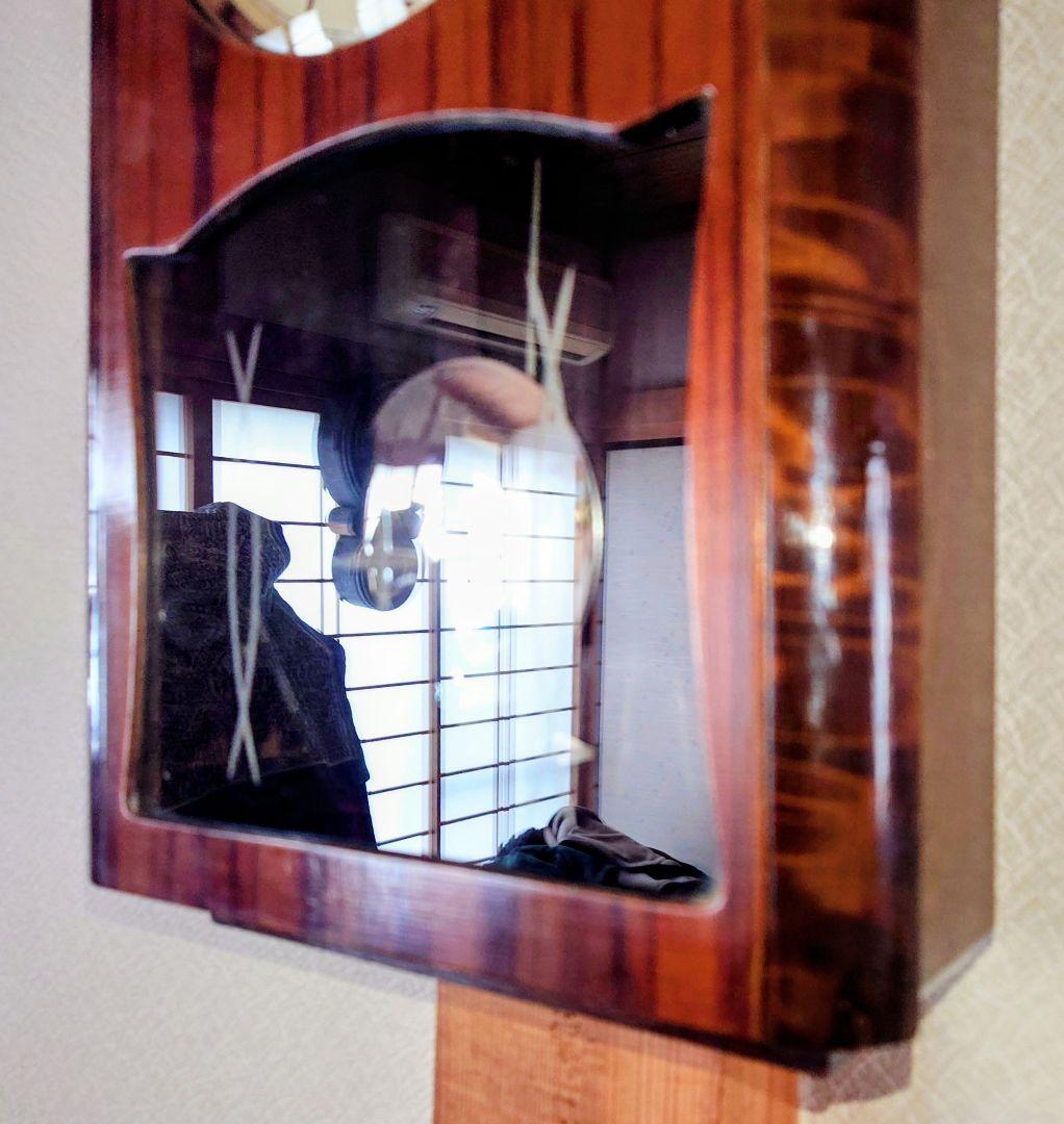 〈完動・美品〉愛知時計　箱型ゼンマイ振り子時計　古時計ボンボン時計