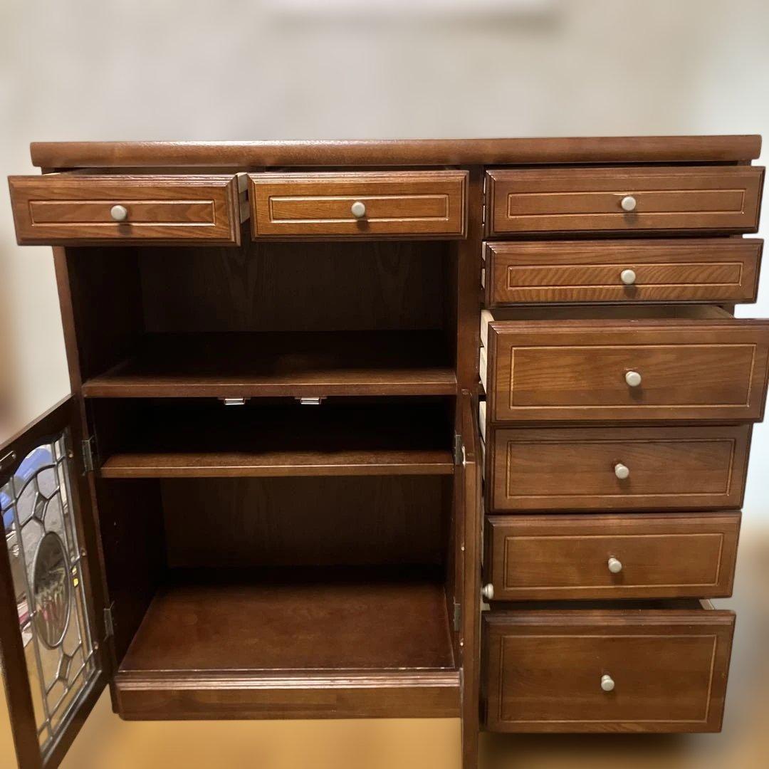 キャビネット ガラス扉付き　たのメル便