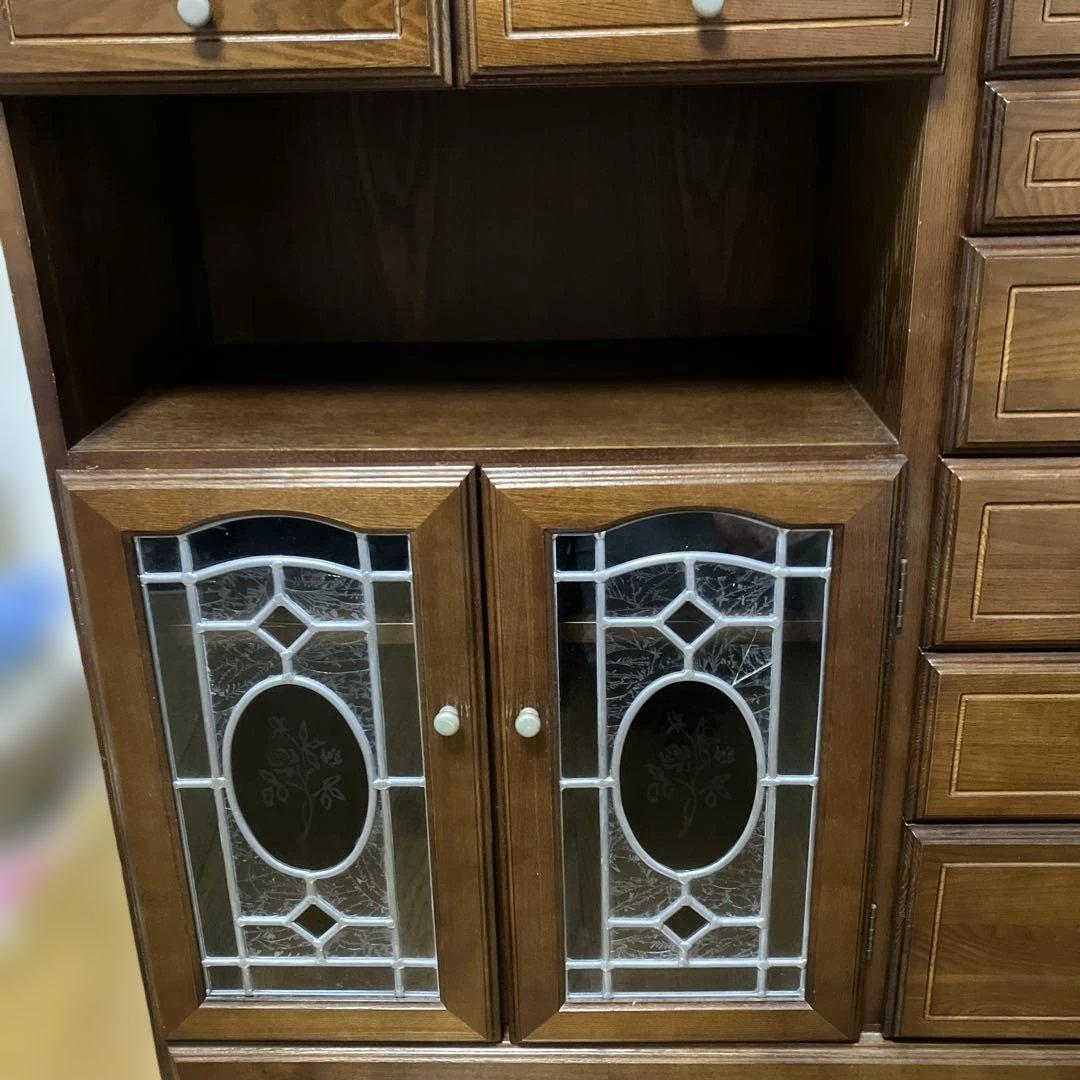 キャビネット ガラス扉付き　たのメル便