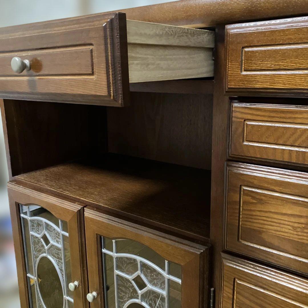 キャビネット ガラス扉付き　たのメル便