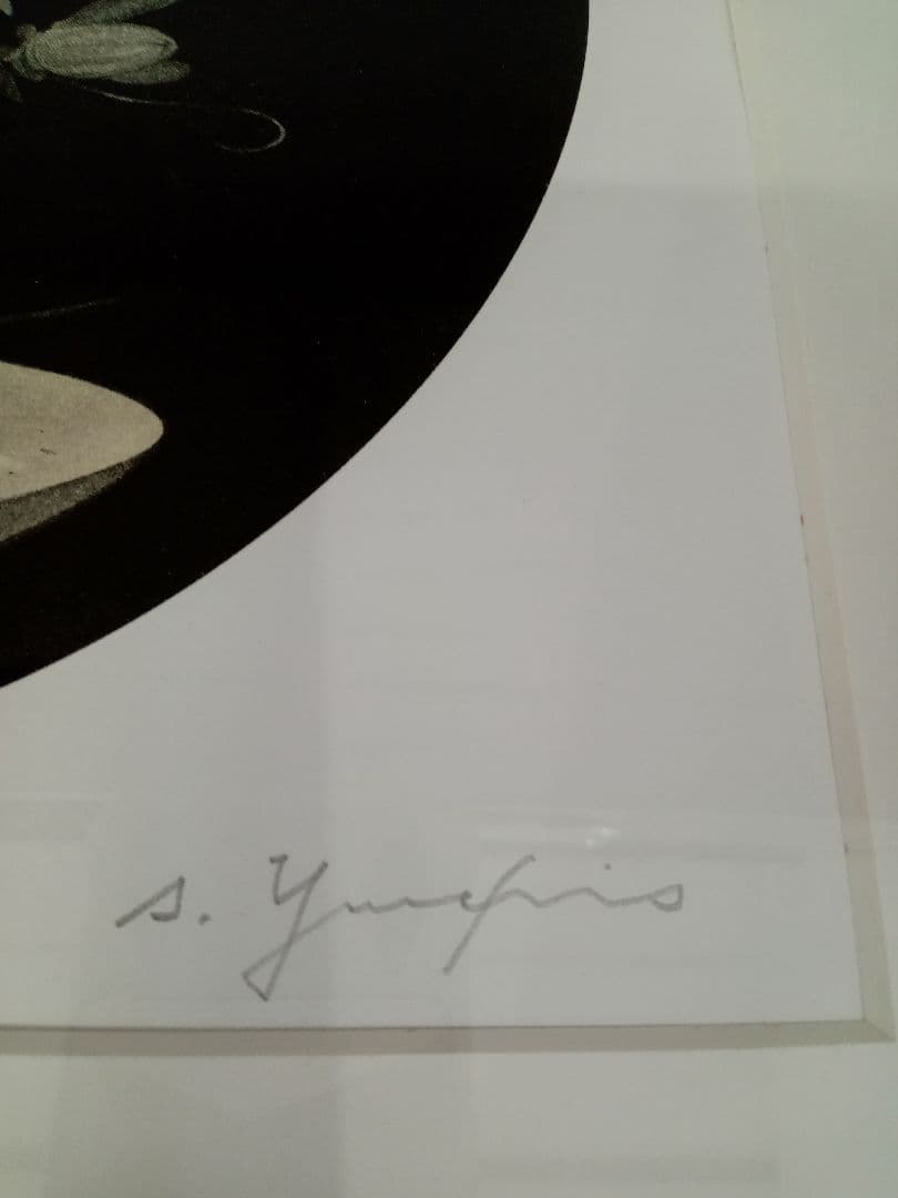 値下げしました❕　山内滋夫【時計草と青い花】額縁サイズ46×46×2.2cm