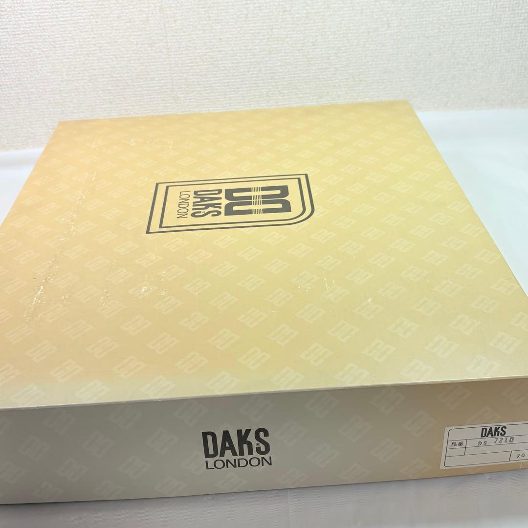 未使用タグ付き　DAKS ダックス　ハウスチェック　ウールケット　レッドピンク系
