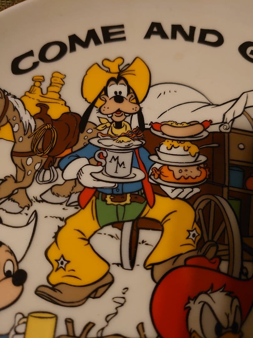 ヴィンテージ ディズニー ミッキー カウボーイ デザイン 皿 - メルカリ