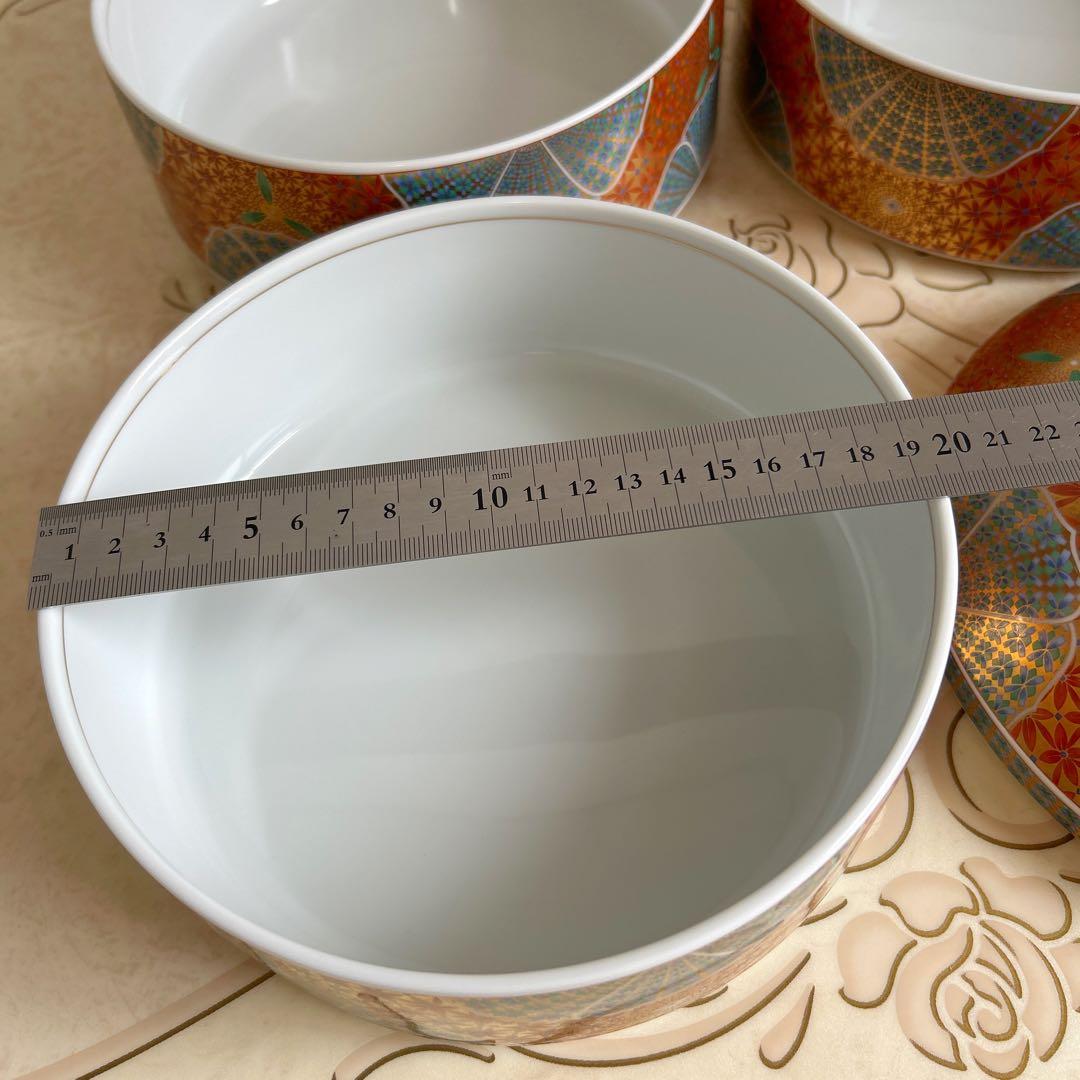 希少　特大　庫山窯　献上手金彩　三段重　蓋付き重ね鉢　金襴手　色絵　赤絵　重箱