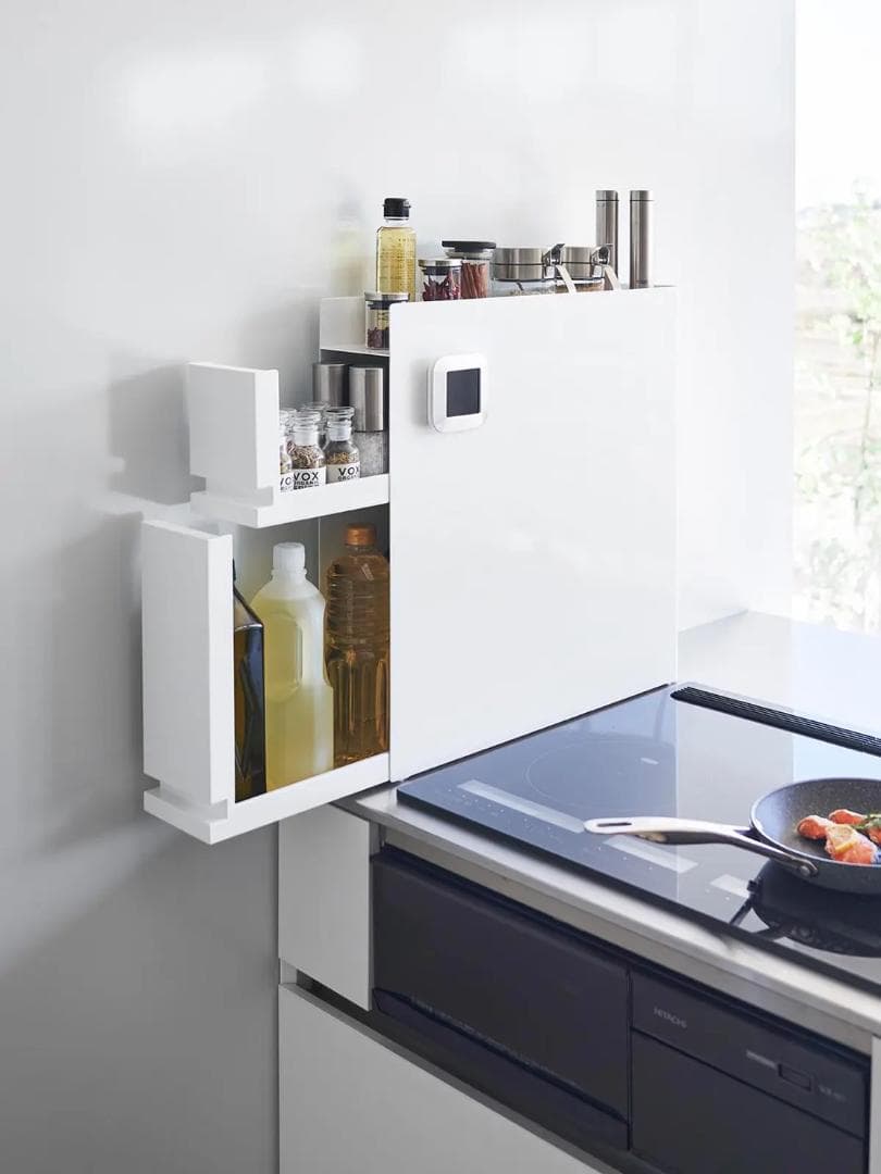 ♪新品未使用♪隠せる調味料ラック タワー ２段 ホワイト♪