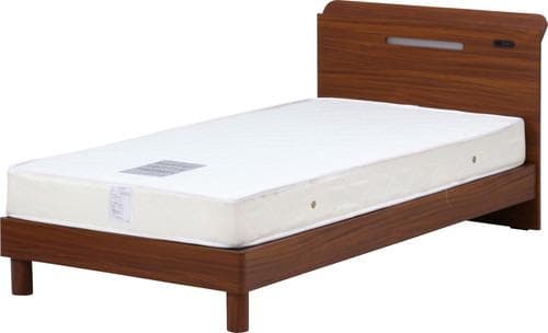 【新品・送料無料】木製ベッド　宮・ＬＥＤライト付