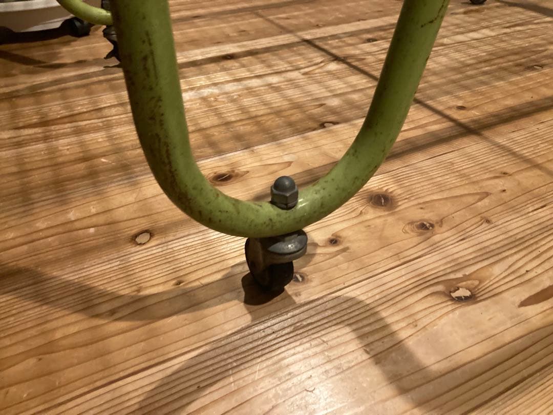 昭和レトロ　ワイヤーワゴン　キャスター付　店舗什器　シャビージャンクガーデン④