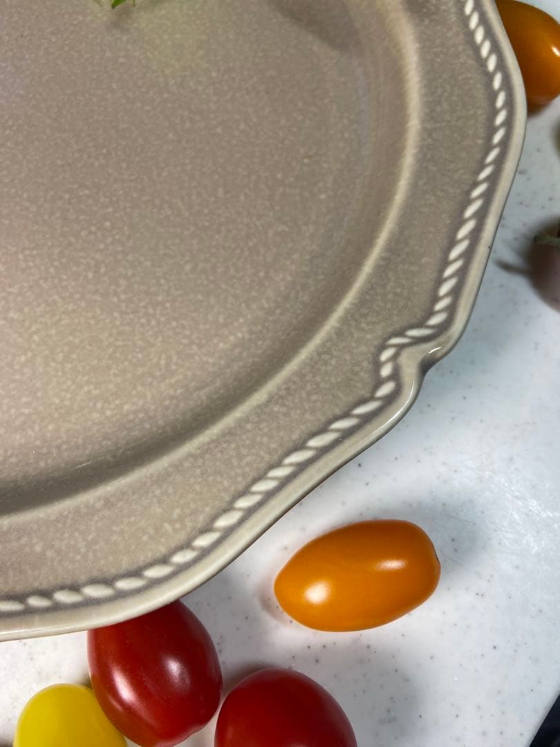 新品　ディナープレート　お皿　3カラー　ホワイト　ココア　グレー　3枚セット