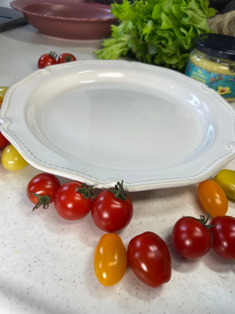 新品　ディナープレート　お皿　3カラー　ホワイト　ココア　グレー　3枚セット