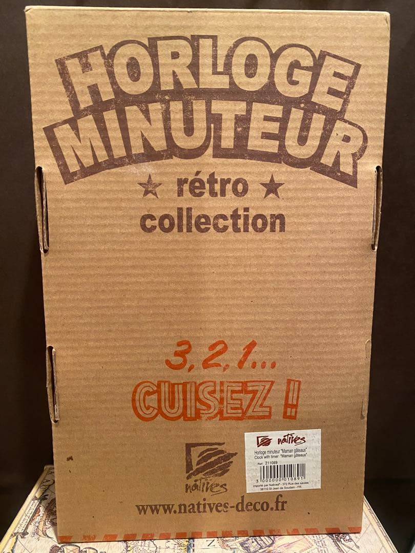 Natives Deco レトロ掛時計 赤