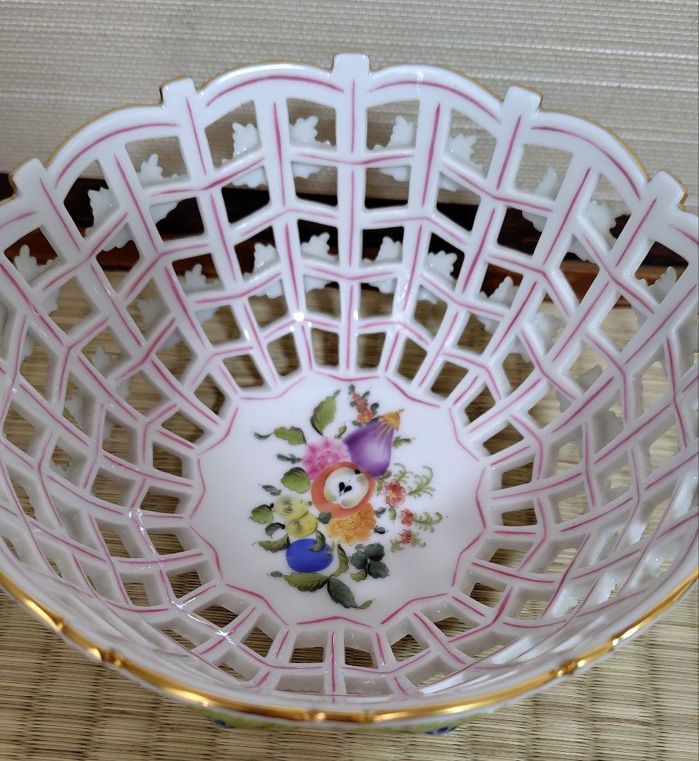 HEREND　陶器　バスケット　小物入れ　ヘレンド　オープンバスケット