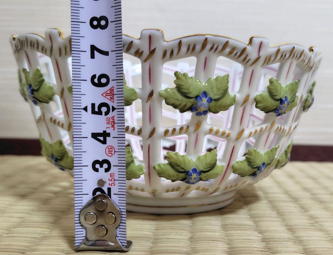 HEREND　陶器　バスケット　小物入れ　ヘレンド　オープンバスケット