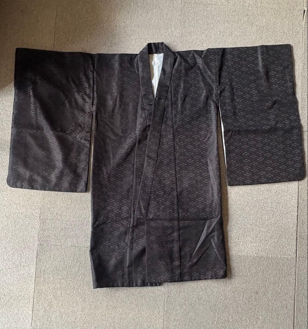 七五三　5歳男児　着物　セット　鷲　鷹　宝船　白ゴールド黒　伴商店