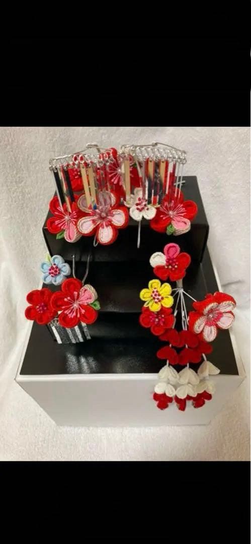 七五三　日本髪　髪飾り　かんざし　ヘアアレンジ