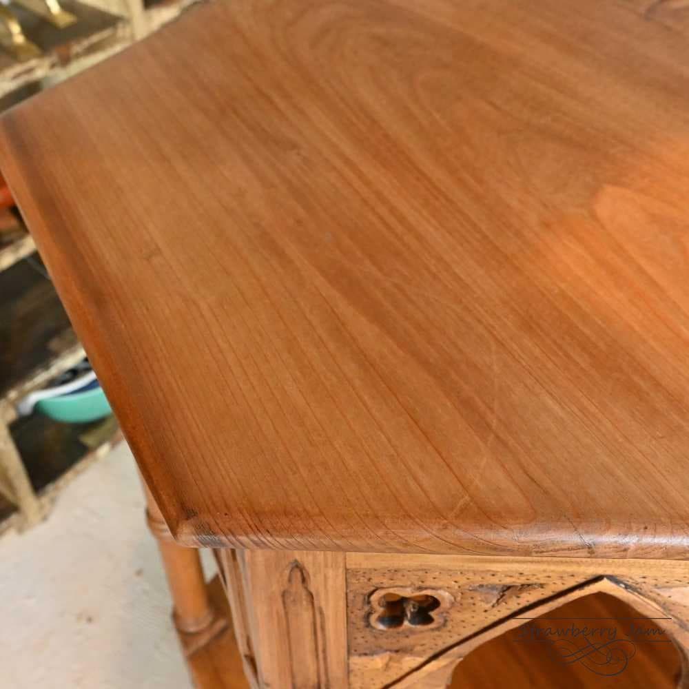 IFU-412 英国アンティーク コーヒーテーブル 花台 教会 スモールテーブル