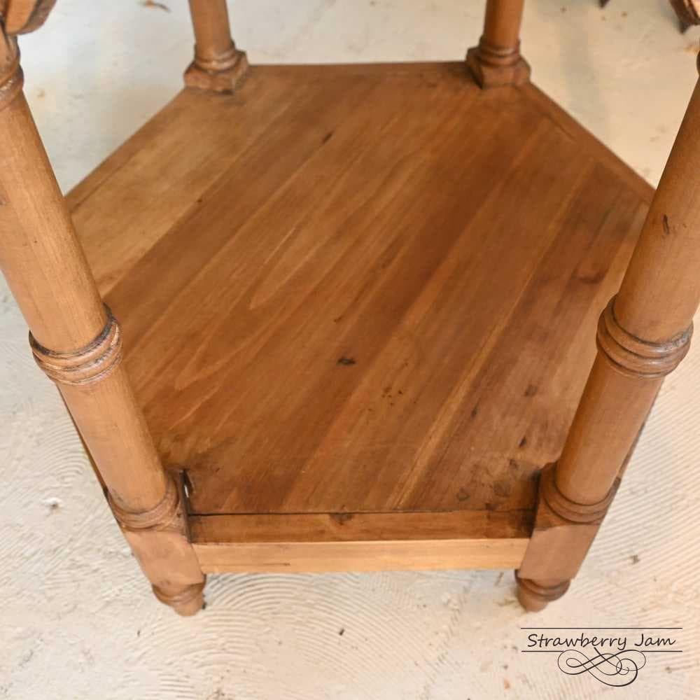 IFU-412 英国アンティーク コーヒーテーブル 花台 教会 スモールテーブル