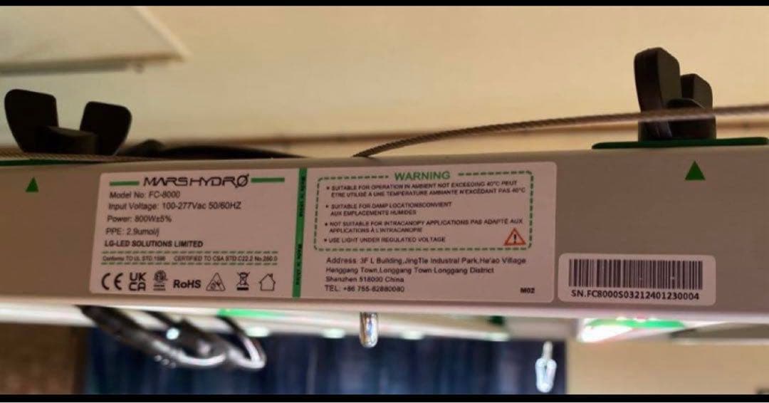 MARS HYDRO FC-8000植物育成グロウライト OPTIC LED