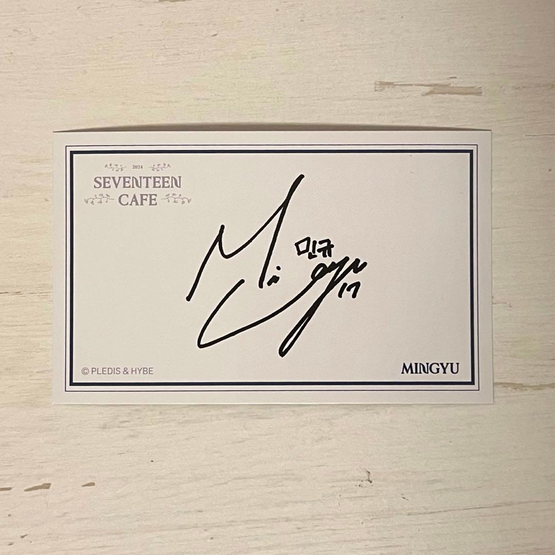 SEVENTEEN CAFE セブチカフェ 2024 ミンギュ サインカード - メルカリ