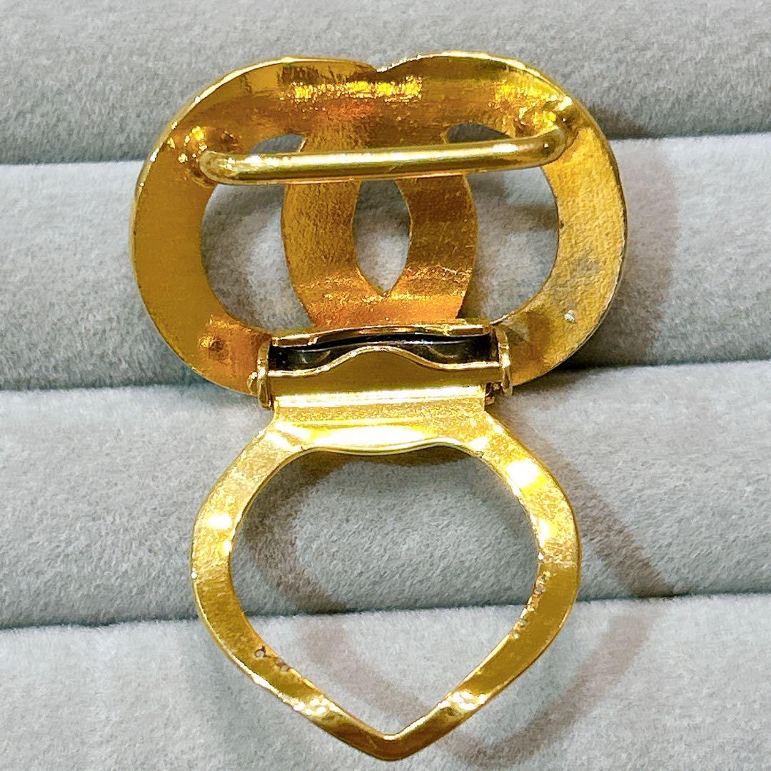 CELINE セリーヌ クリップ式 スカーフリング ゴールドカラー - メルカリ