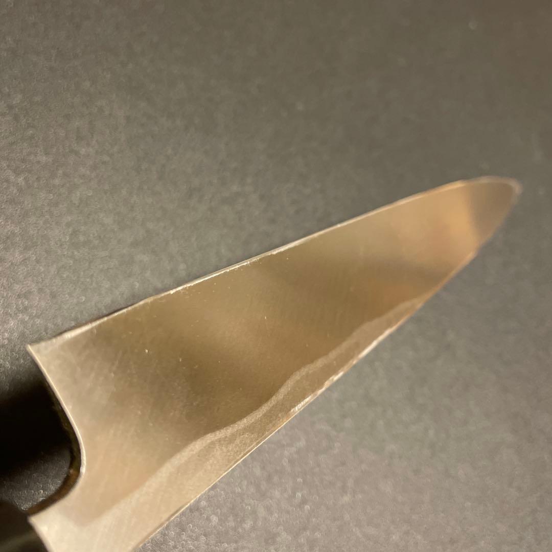 刺身包丁　積層　白ニ鋼　柳刃　8寸 刃渡り　約243mm 黒檀八角柄