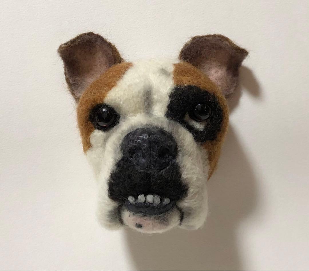 羊毛フェルト　オーダー　EブルFブルブリー　顔半立体