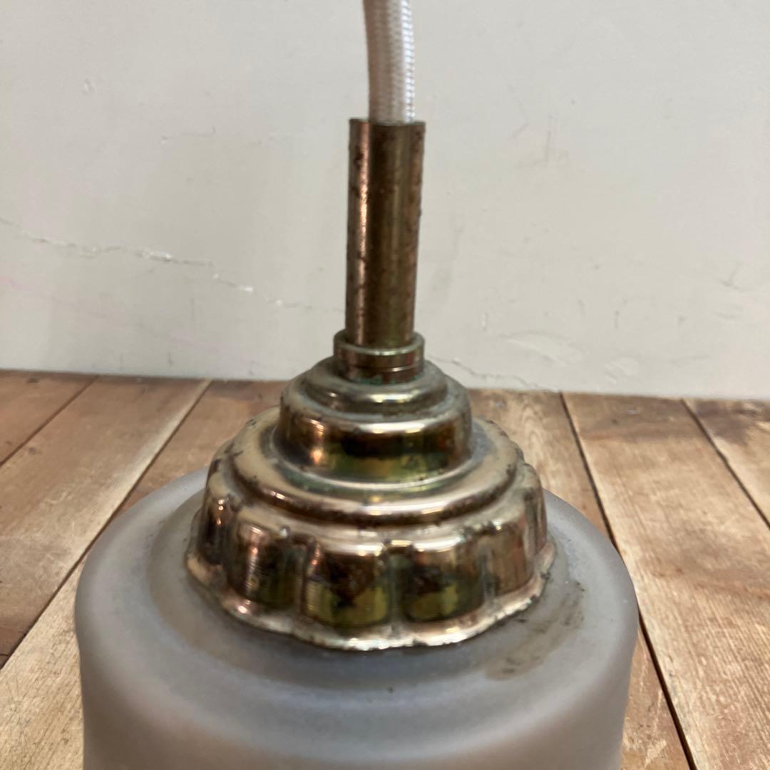 D-2 ② 昭和レトロ フリル型 ガラスシェード ペンダントライト シーリング