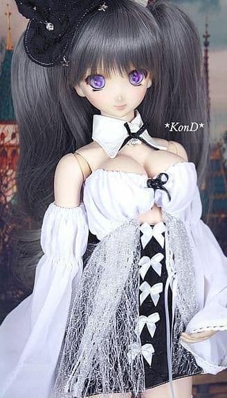 WR77 BJD 1/3 ドール 衣装 洋服 メイド服 9点セット ハンドメイド