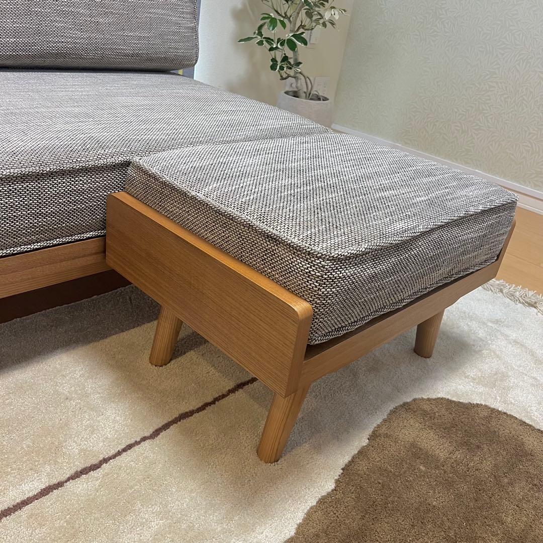 【ほぼ新品】unico ウニコ アルベロ 2人掛けソファ＋オットマン