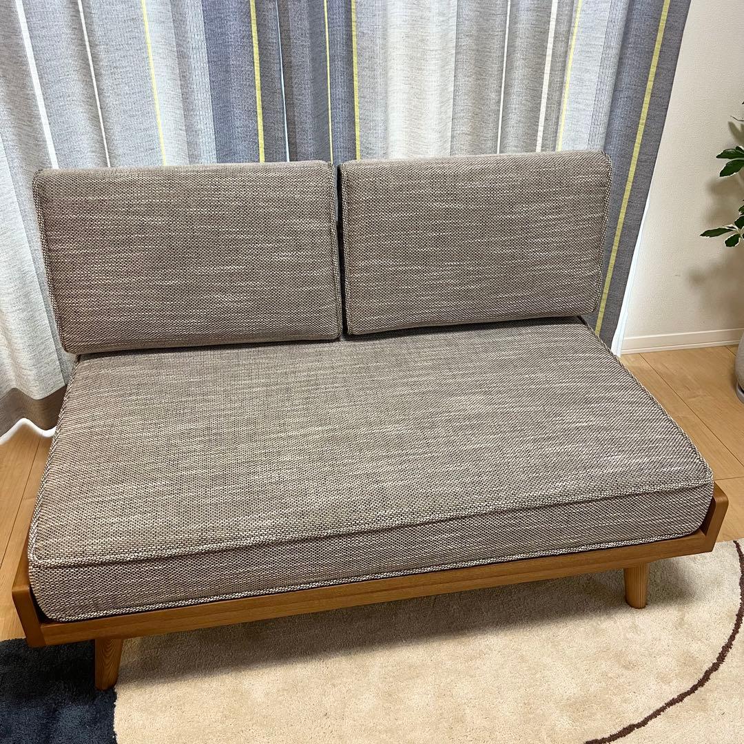 【ほぼ新品】unico ウニコ アルベロ 2人掛けソファ＋オットマン