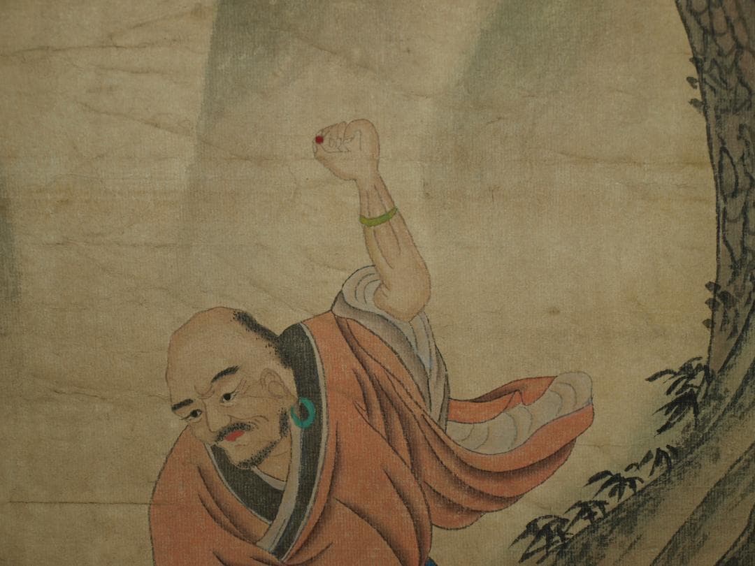 中国美术品 清時代の物図 肉筆絵 激安骨董品 BD221A13-3