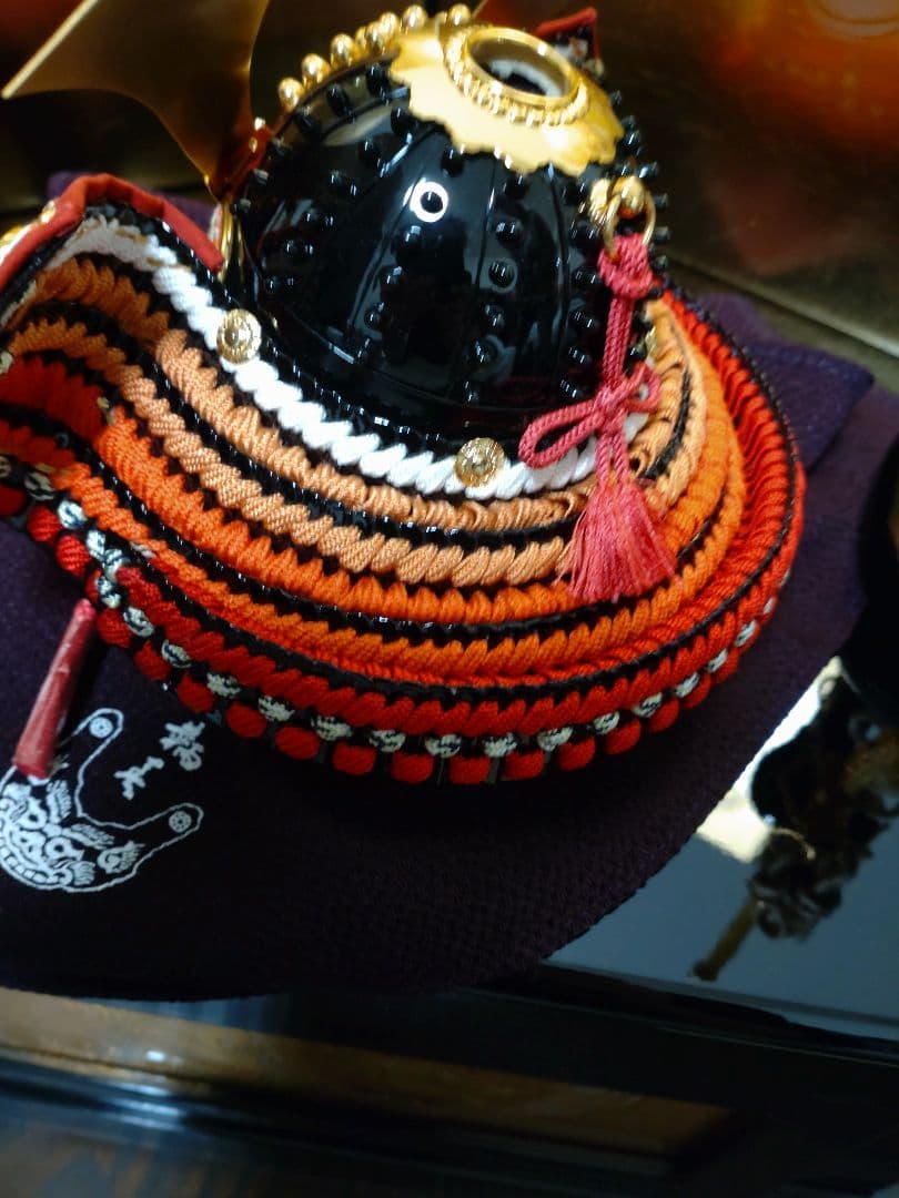 1/4源義経公兜収納セット曙裾濃威