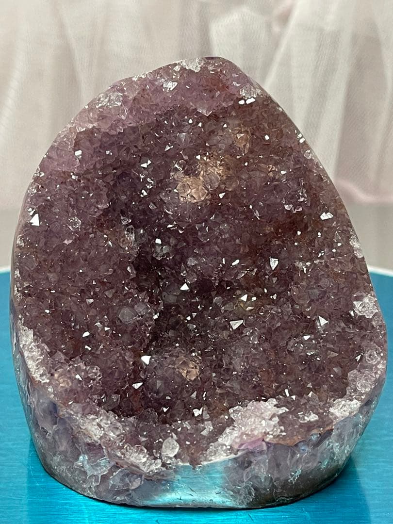 原石 天然石　浄化　ウルグアイ産 アメジスト 赤色　水晶クラスター　⑦