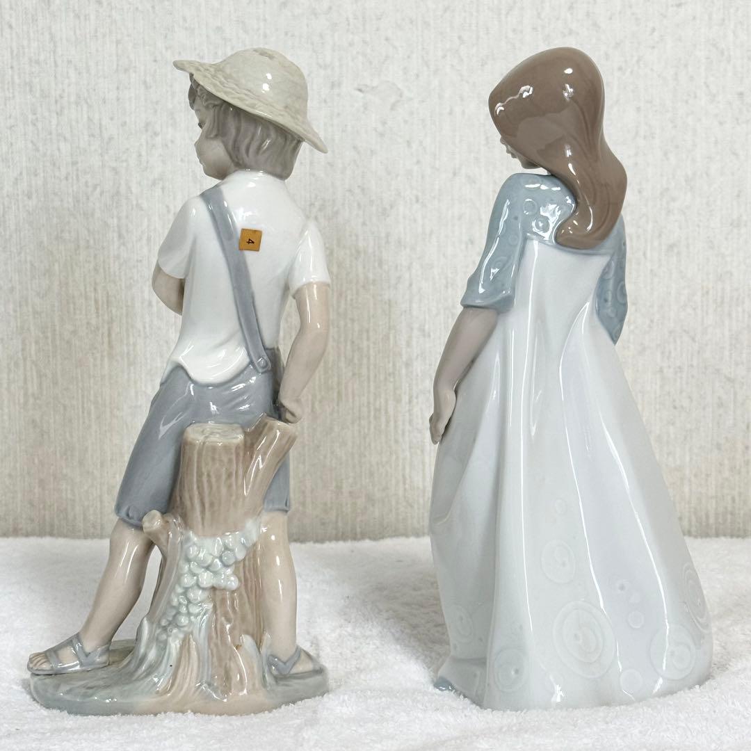 【特価】NAO リヤドロ　少女と子犬　少年　2体セット