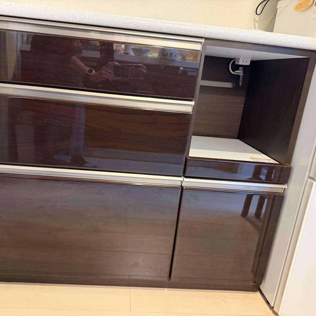 ダークブラウン キッチンカウンター