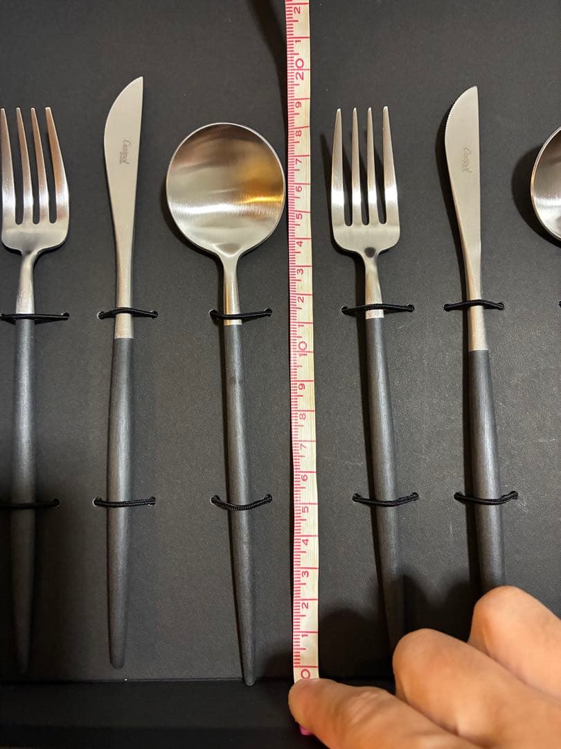 Cutipol カトラリーセット ブラックシルバー（デザート用）