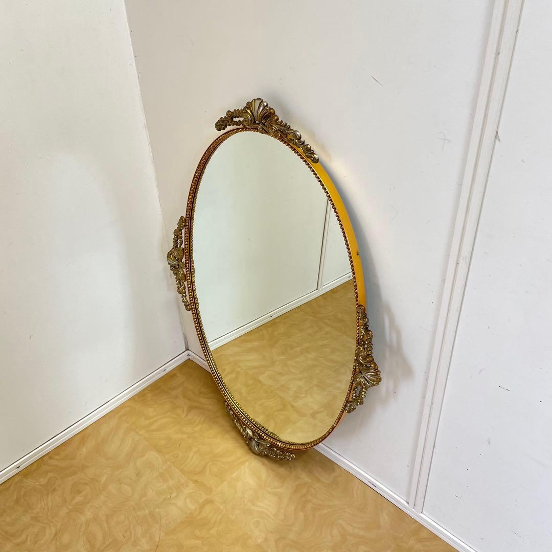 ビンテージ ミラー③ 鏡 アンティーク調 ウォールミラー 壁掛け 大型 美容室