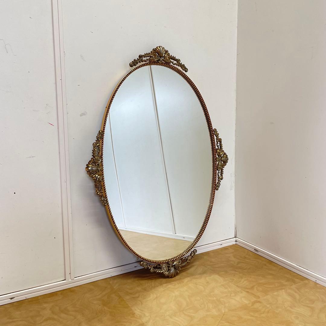 ビンテージ ミラー③ 鏡 アンティーク調 ウォールミラー 壁掛け 大型 美容室