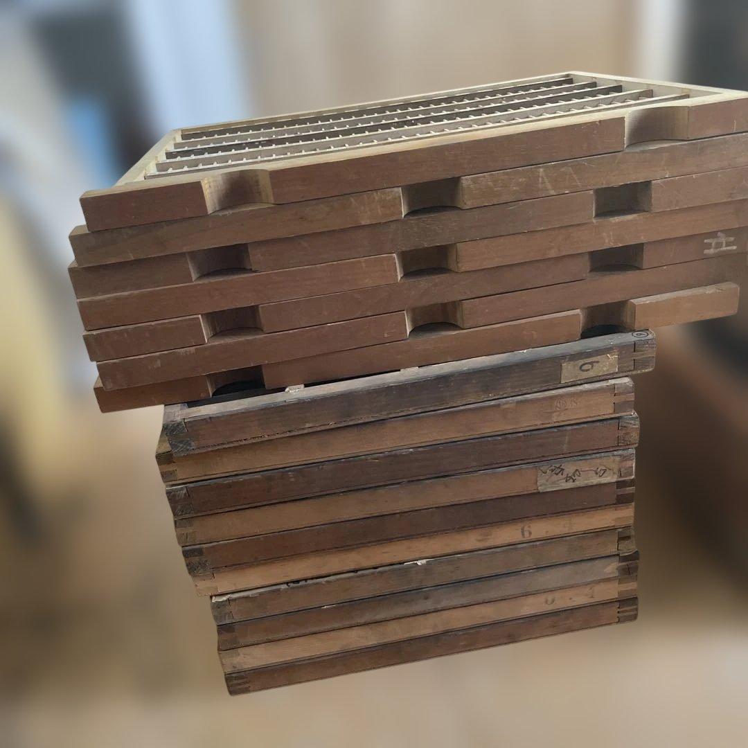 ゲリラセット】活版印刷所から出た木のもの 色々 50個くらい-4【活版