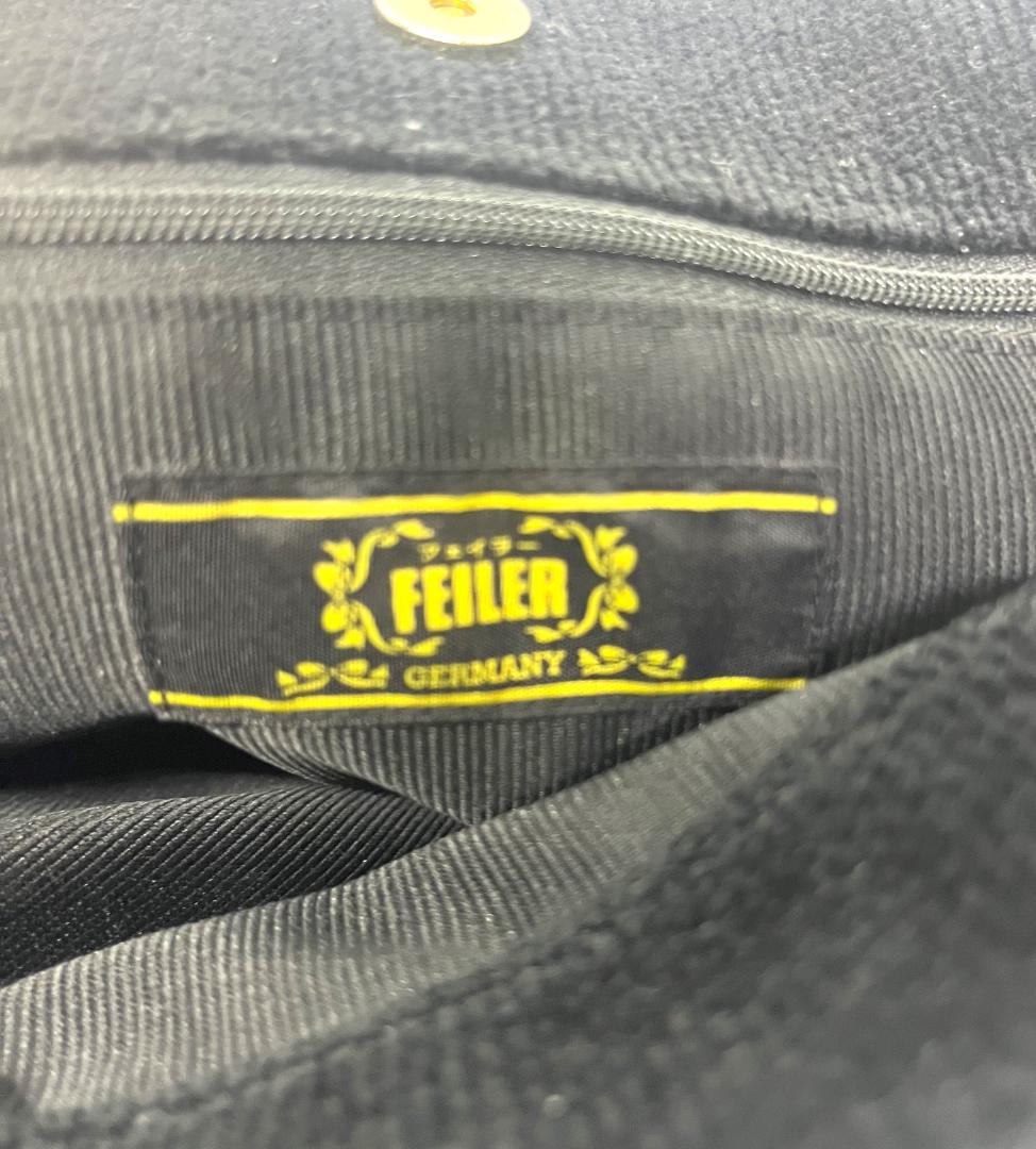 FEILER フェイラー 花柄 トートバッグ ブラック シュニール織 美品