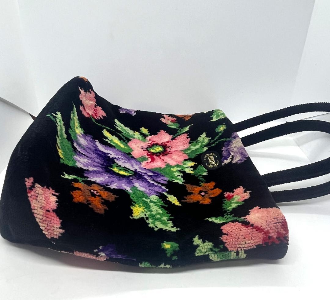FEILER フェイラー 花柄 トートバッグ ブラック シュニール織 美品